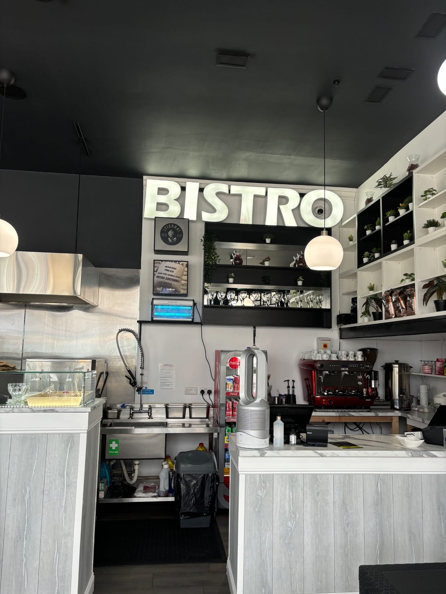 Inside the bistro